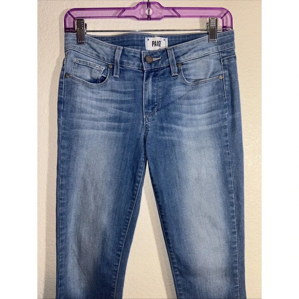 PAIGE Kylie Crop Jeans Womens 27 Blue Stretch Denim Made In USA 🇺🇸 Cropped